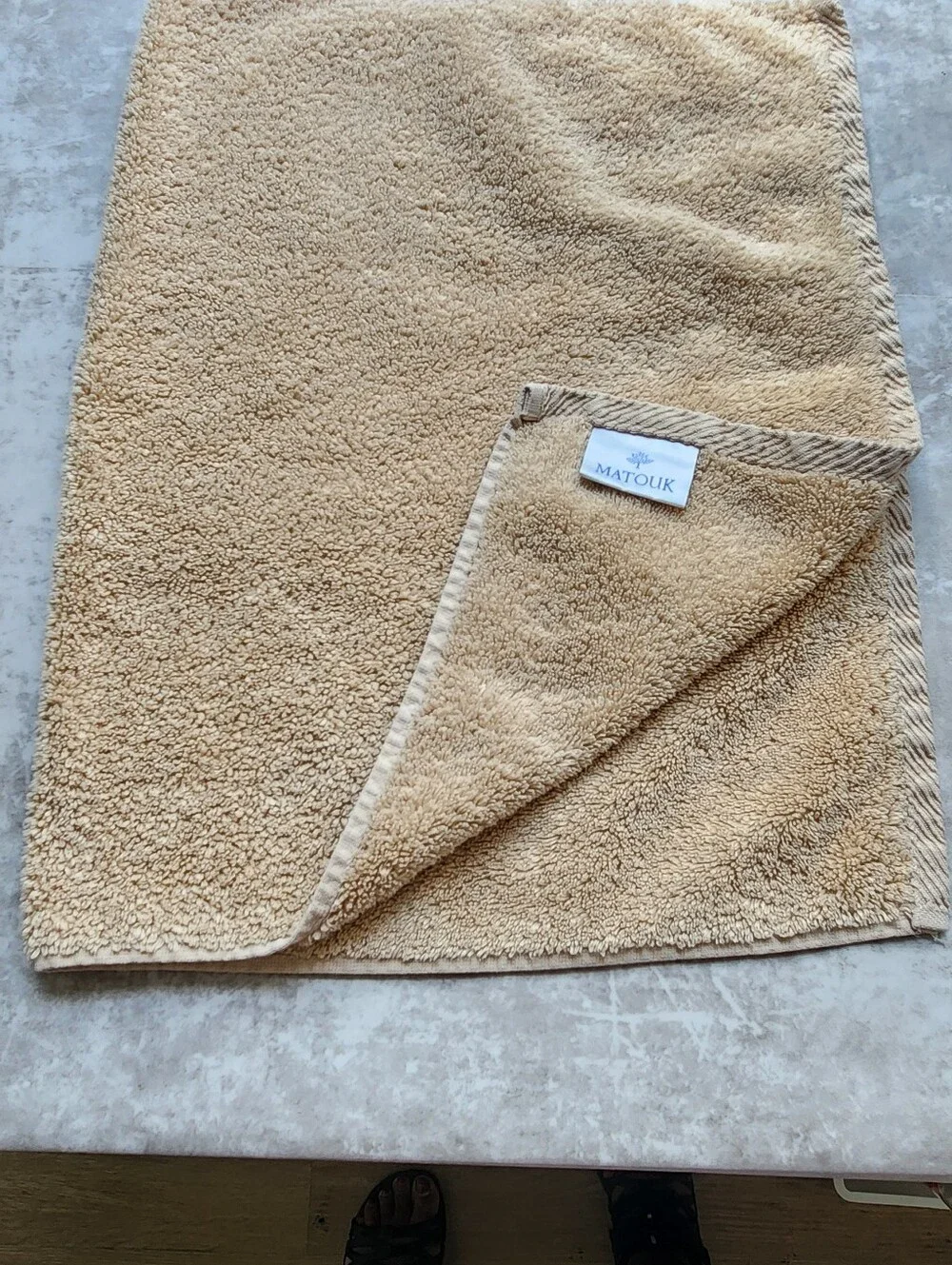 Matouk Hand Towel Tan 100% Cotton Classic Luxury